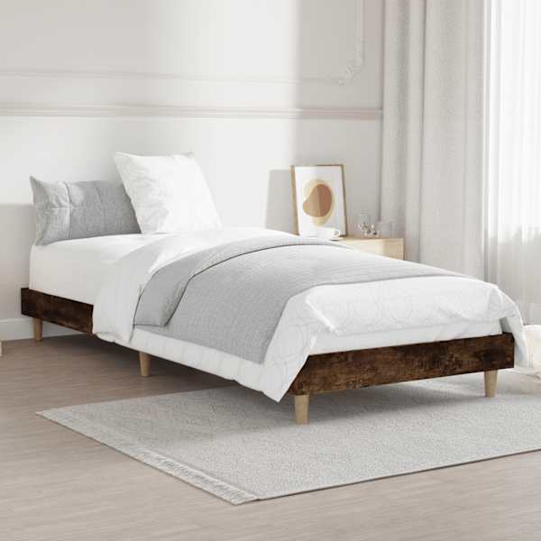 Voodiraam peatsiga, suitsutatud tamm, 75 × 190 cm — mudel 832106