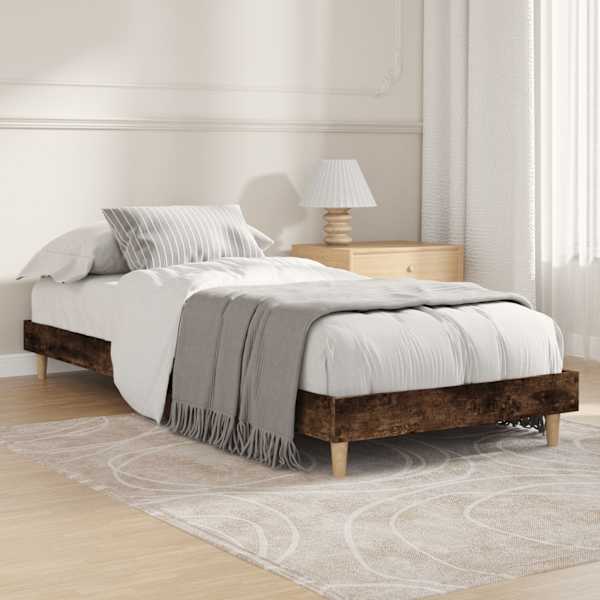 Voodiraam peatsiga, suitsutatud tamm, 75 × 190 cm — mudel 832106