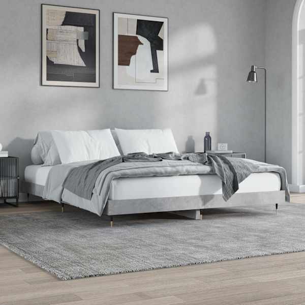 Voodiraam, betoonhall, 120 × 200 cm, tehispuit — mudel 832153