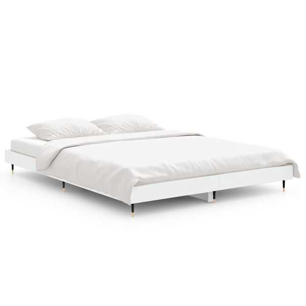 Voodiraam, valge, 135 × 190 cm, tehispuit — mudel 832181
