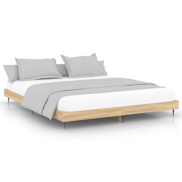 Voodiraam peatsiga, sonoma tamm, 180 × 200 cm — mudel 832224