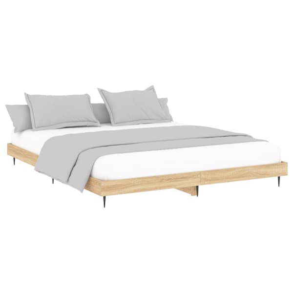 Voodiraam peatsiga, sonoma tamm, 180 × 200 cm — mudel 832224