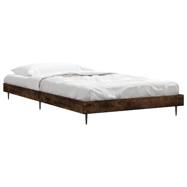 Voodiraam peatsiga, suitsutatud tamm, 100 × 200 cm — mudel 832266
