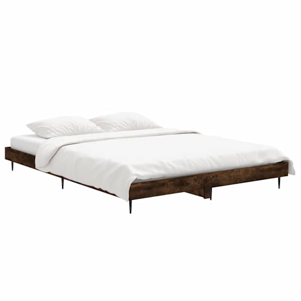 Voodiraam, suitsutatud tamm, 135 × 190 cm, tehispuit — mudel 832290