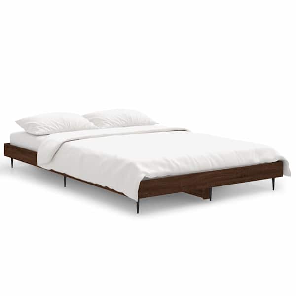 Voodiraam peatsiga, pruun tamm, 120 × 190 cm — mudel 832300