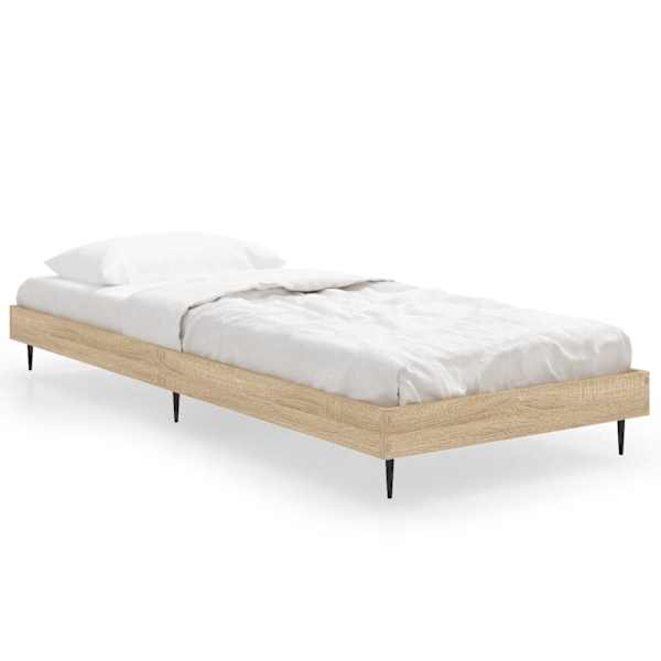 Voodiraam peatsiga, sonoma tamm, 75 × 190 cm — mudel 832312