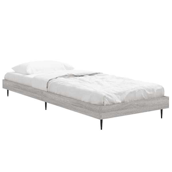 Voodiraam, hall sonoma tamm, 75 × 190 cm, tehispuit — mudel 832315