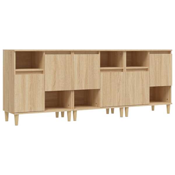 Puhvetkapid 3 tk, Sonoma tamm, 60 × 35 × 70 cm, tehispuit