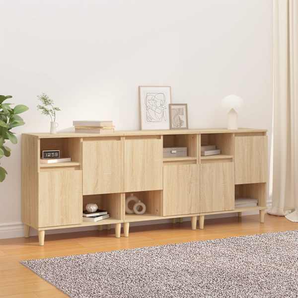 Puhvetkapid 3 tk, Sonoma tamm, 60 × 35 × 70 cm, tehispuit