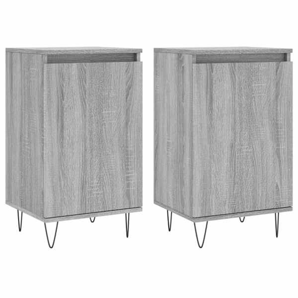 Puhvetkapid 2 tk, hall Sonoma tamm, 40 × 35 × 70 cm, tehispuit