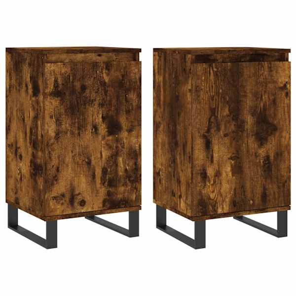 Puhvetkapid 2 tk, suitsutatud tamm, 40 × 35 × 70 cm, tehispuit