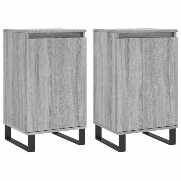 Puhvetkapid 2 tk, hall Sonoma tamm, 40 × 35 × 70 cm, tehispuit