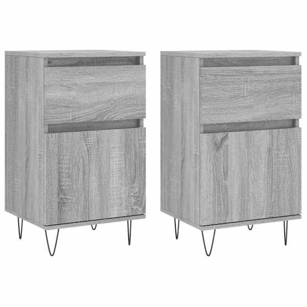 Puhvetkapid 2 tk, hall Sonoma tamm, 40 × 35 × 70 cm, tehispuit