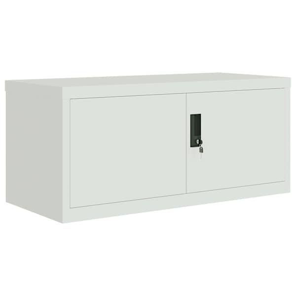 Dokumendikapp, helehall, 90 × 40 × 180 cm, teras
