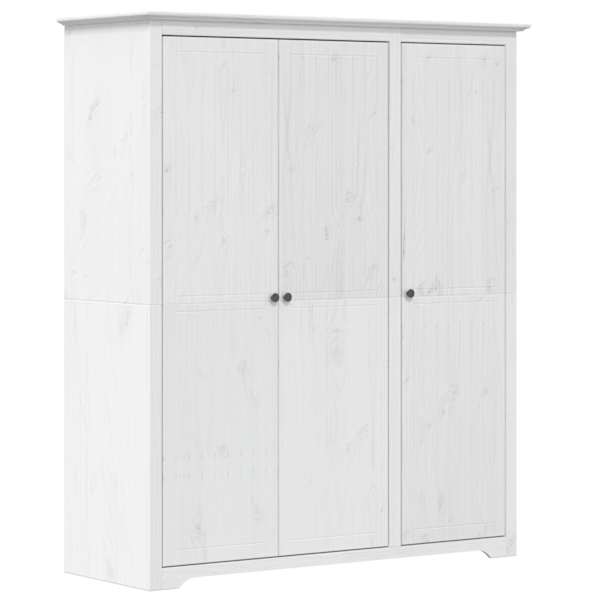 Riidekapp BODO, valge, 146 × 53,5 × 173 cm, männipuit
