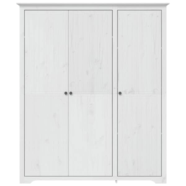 Riidekapp BODO, valge, 146 × 53,5 × 173 cm, männipuit