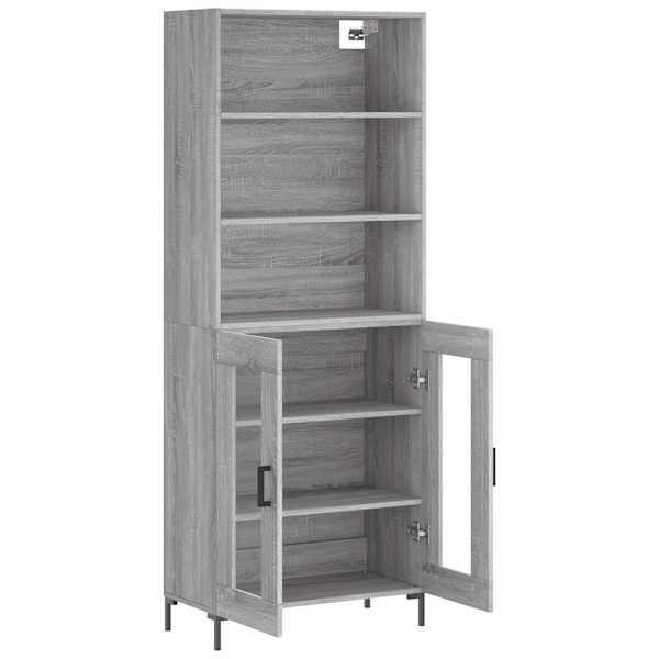 Kõrge kapp, hall Sonoma tamm, 69,5 × 34 × 180 cm, tehispuit