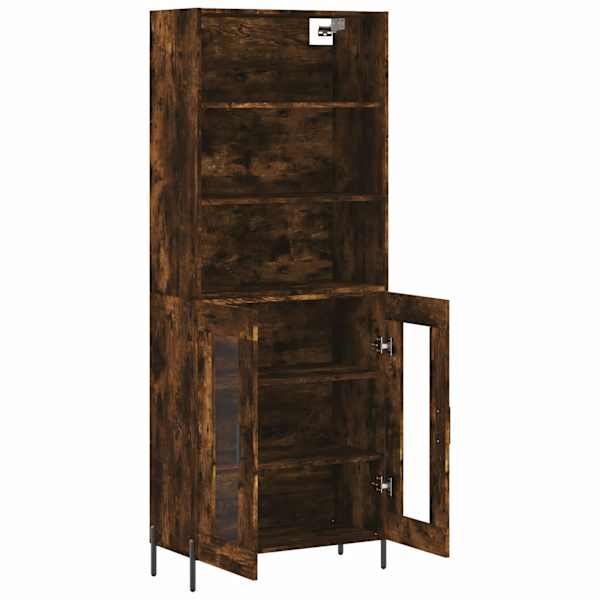 Kõrge kapp, suitsutatud tamm, 69,5 × 34 × 180 cm, tehispuit