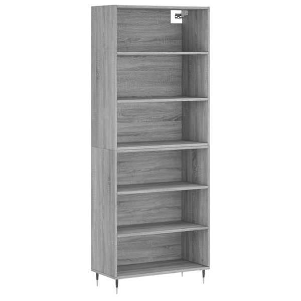Kõrge kapp, hall Sonoma tamm, 69,5 × 32,5 × 180 cm, tehispuit