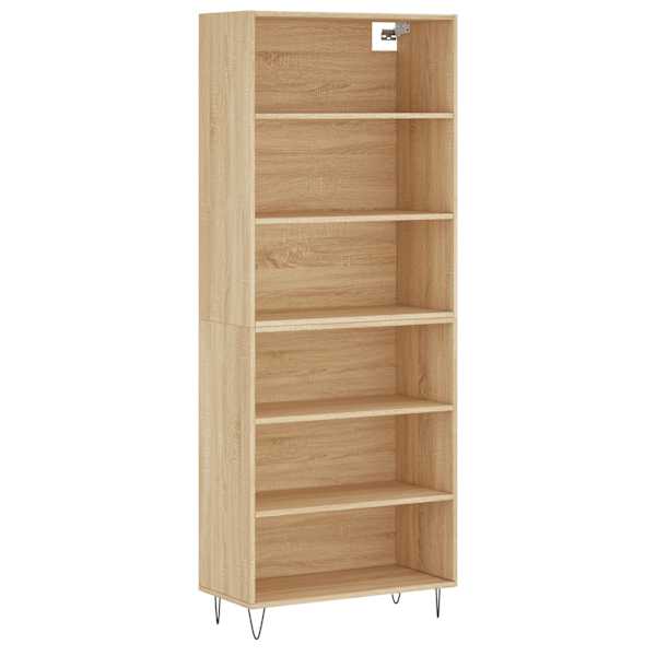 Kõrge kapp, Sonoma tamm, 69,5 × 32,5 × 180 cm, tehispuit