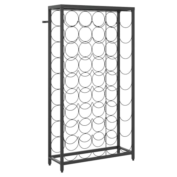 Veiniriiul 45 pudelile, must, 54 × 18 × 100 cm, sepistatud raud