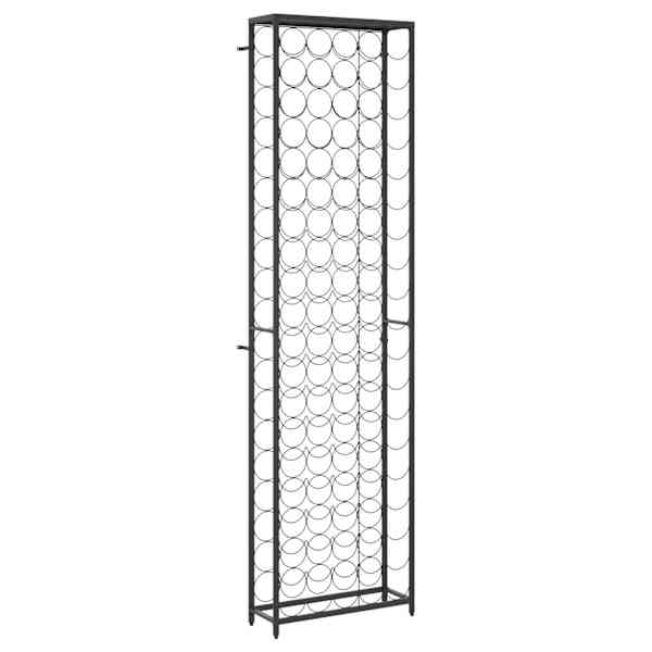 Veiniriiul 95 pudelile, must, 54 × 18 × 200 cm, sepistatud raud