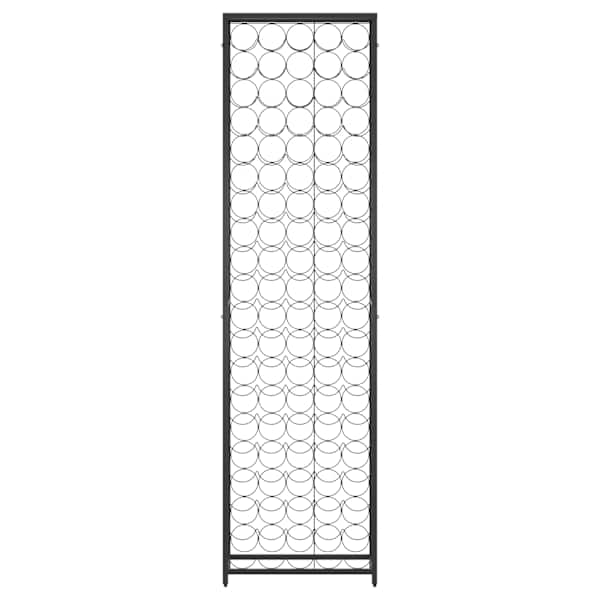 Veiniriiul 95 pudelile, must, 54 × 18 × 200 cm, sepistatud raud