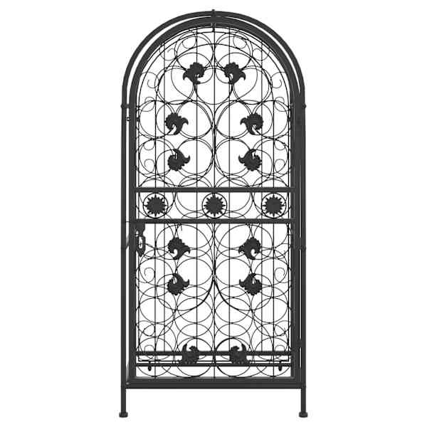 Veiniriiul 33 pudelile, must, 45 × 36 × 100 cm, sepistatud raud