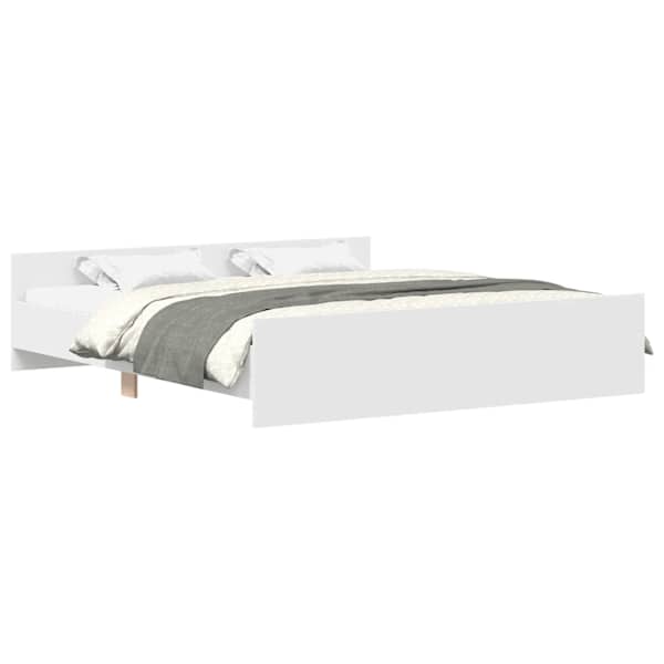 Voodiraam, valge, 200 × 200 cm — mudel 3203733