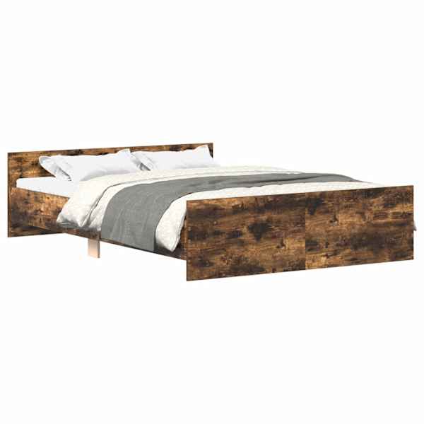 Voodiraam, suitsutatud tamm, 140 × 200 cm — mudel 3203751