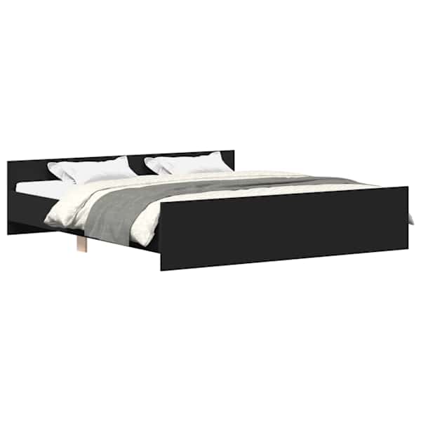 Voodiraam, must, 160 × 200 cm — mudel 3203762