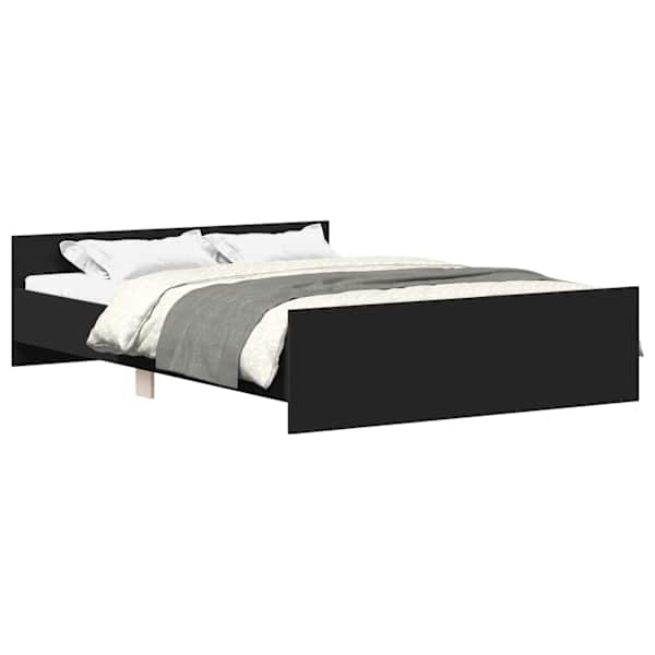 Voodiraam, must, 140 × 190 cm — mudel 3203783