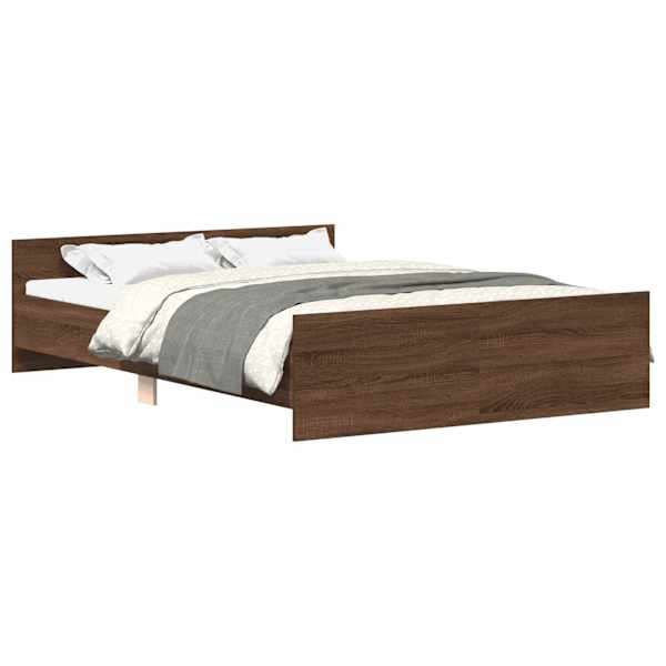 Voodiraam, pruun tamm, 140 × 190 cm — mudel 3203788