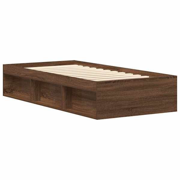 Voodiraam, pruun tamm, 90 × 190 cm — mudel 3203844