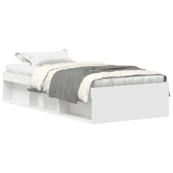 Voodiraam, valge, 75 × 190 cm — mudel 3203845