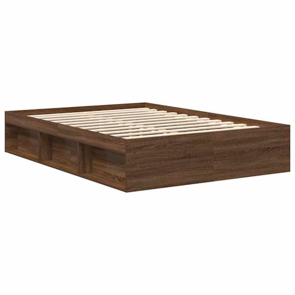 Voodiraam, pruun tamm, 120 × 190 cm — mudel 3203900