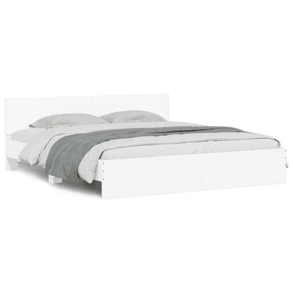 Voodiraam peatsiga, valge, 180 × 200 cm — mudel 3207462