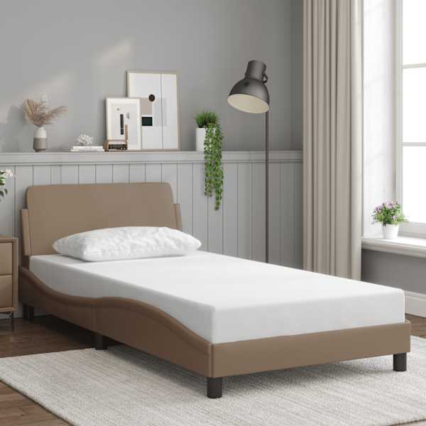 Voodiraam, cappuccino, 100 × 200 cm — mudel 373142