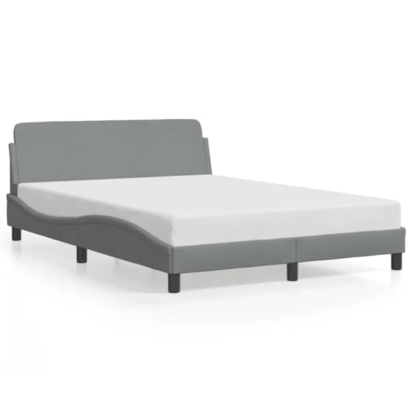 Voodiraam, helehall, 140 × 190 cm, kangas — mudel 373165