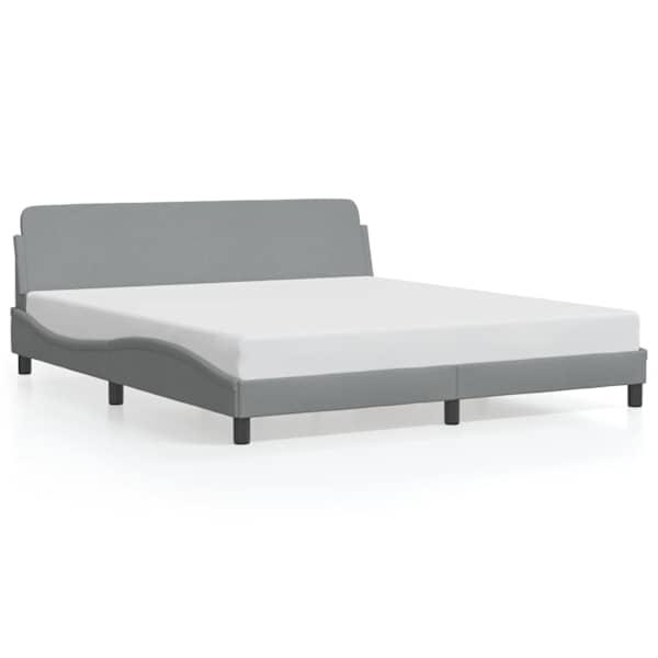 Voodiraam, helehall, 183 × 213 cm, kangas — mudel 373304