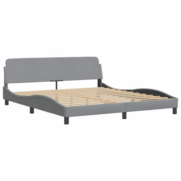 Voodiraam, helehall, 183 × 213 cm, kangas — mudel 373304
