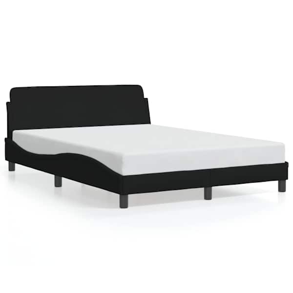Voodiraam, must, 135 × 190 cm, kangas — mudel 373327