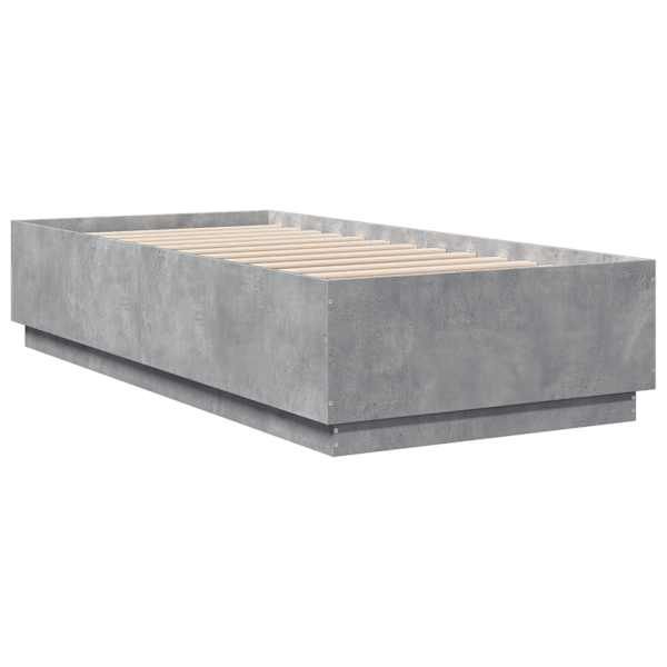 Voodiraam, betoonhall, 100 × 200 cm, tehispuit — mudel 3209719