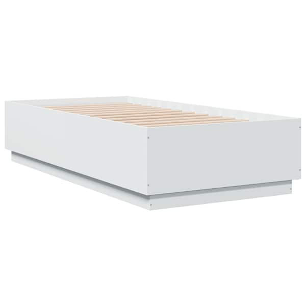 Voodiraam, valge, 75 × 190 cm, tehispuit — mudel 3209758