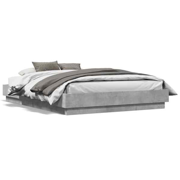 Voodiraam, betoonhall, 135 × 190 cm, tehispuit — mudel 3209880
