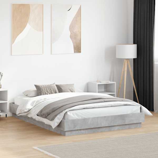 Voodiraam, betoonhall, 120 × 190 cm, tehispuit — mudel 3209887