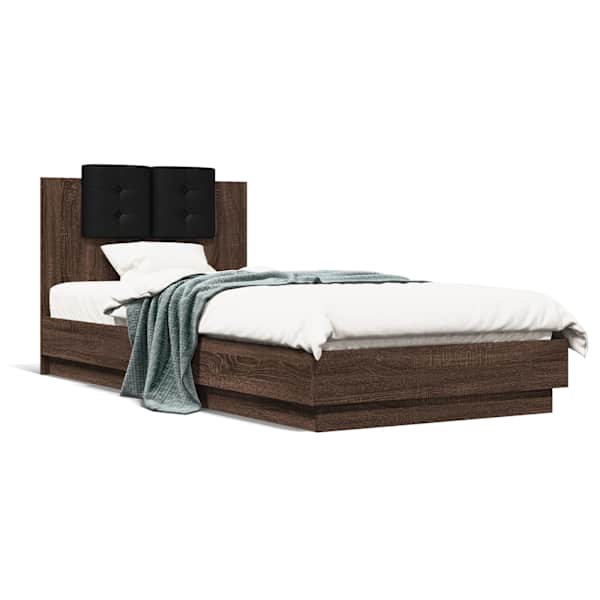 Voodiraam peatsiga, 100 × 200 cm, tehispuit — mudel 3209939