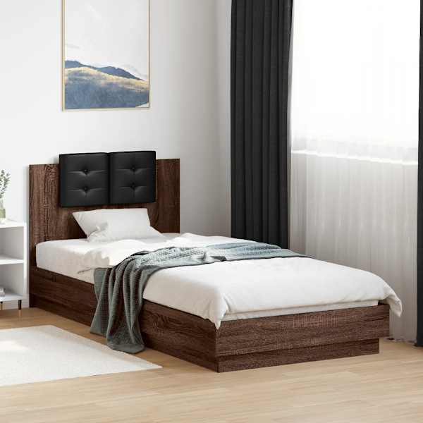 Voodiraam peatsiga, 100 × 200 cm, tehispuit — mudel 3209939