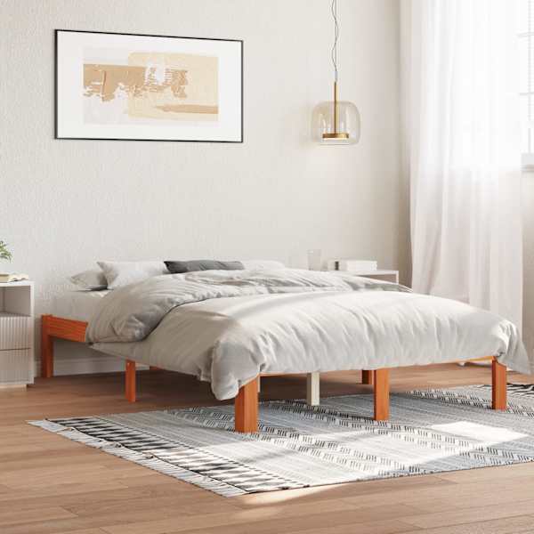 Voodiraam, vahapruun, 140 × 200 cm — mudel 844171