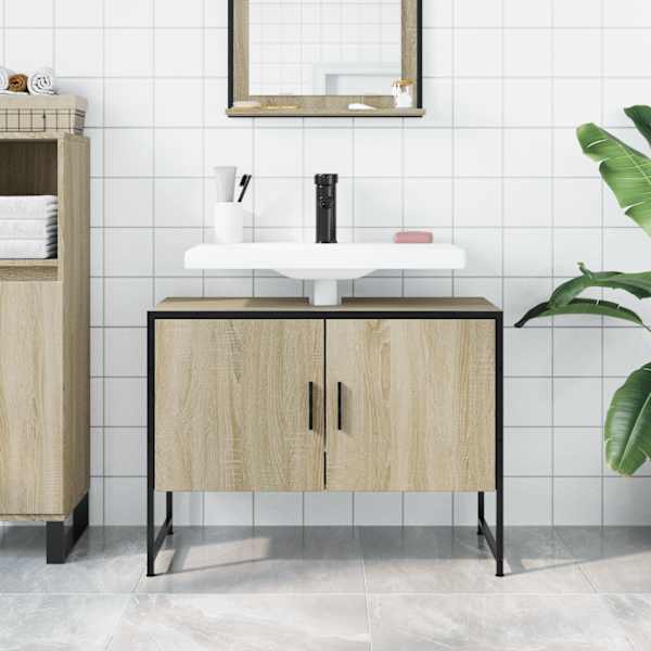 Vannitoakapp valamu, Sonoma tamm, 80 × 33 × 60 cm, tehispuit